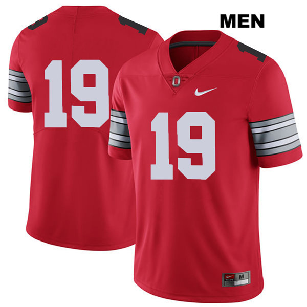Ohio State Buckeyes Men's Dallas Gant #19 Red Authentic Nike 2018 Spring Game No Name College NCAA Stitched Football Jersey KS19K14DB